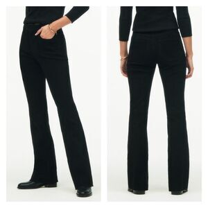 Zara Lambskin Suede Bootcut High-Waist Stretch Pants Limited Edition Medium Blac